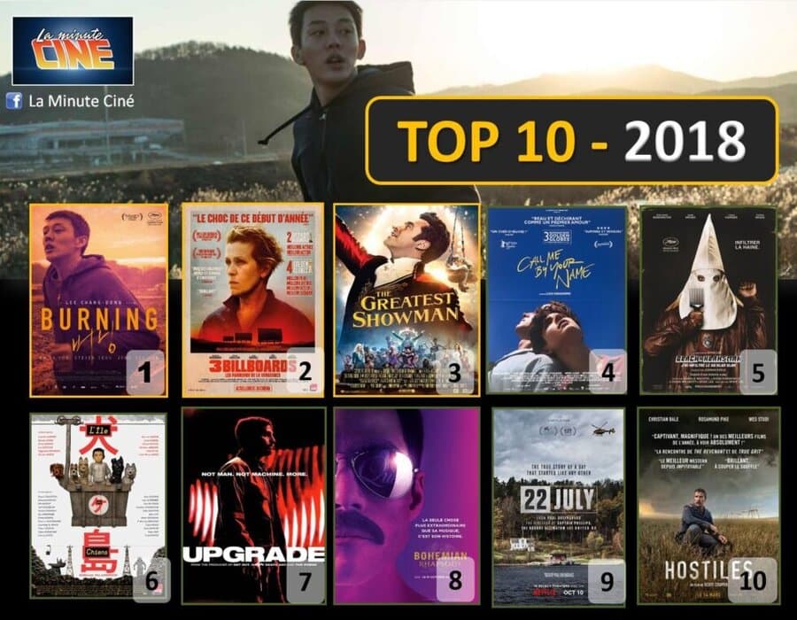 Visuel · TOP 2018 - de la Minute Ciné