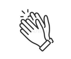 icône-de-applaudissement-main-applaudissements-d-symbole-dans-le-style-ensemble-vecteur-geste-célébration-claquement-assistance-147712754